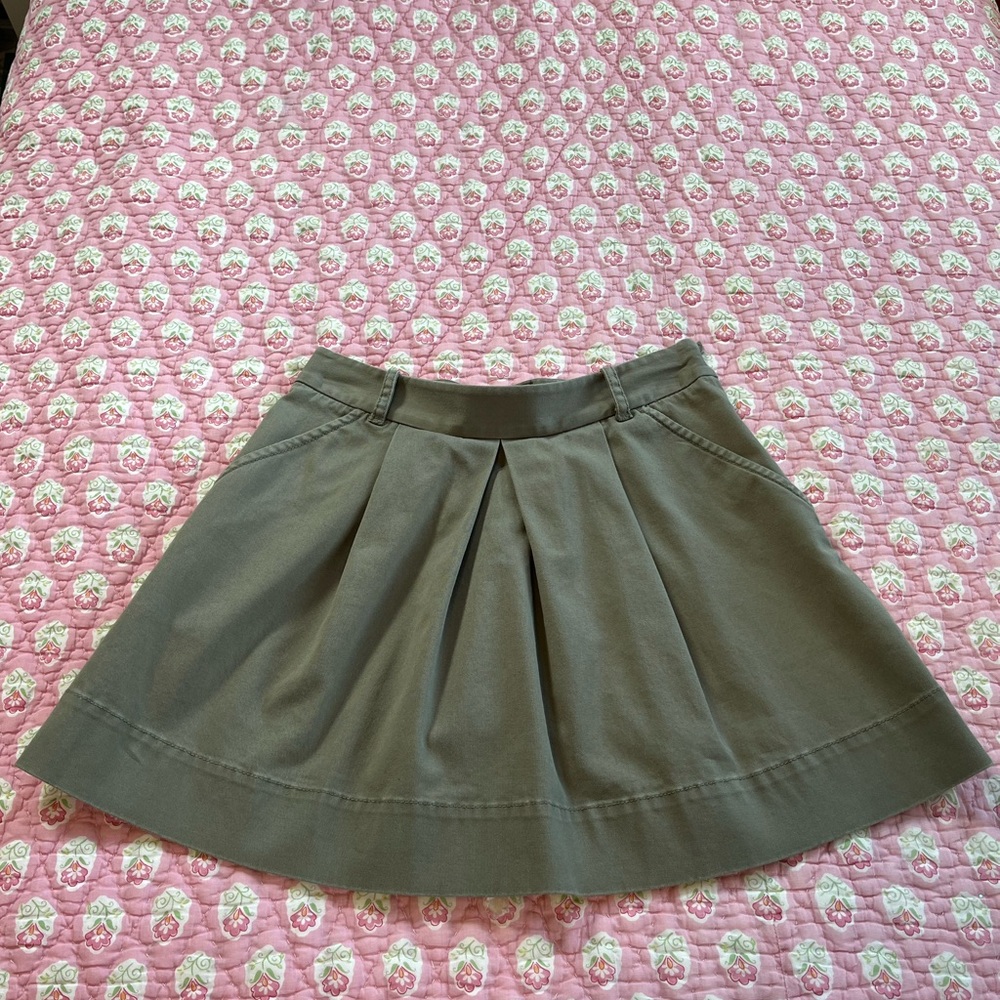 Juicy Couture Pleated Mini Skirt - Olive Green